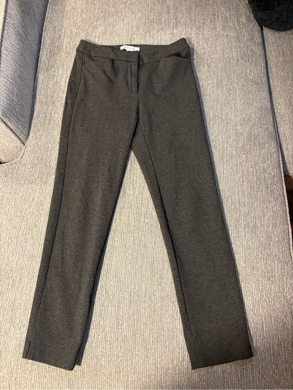 White House Black Market Charcoal Straight-Leg Ponte Pants